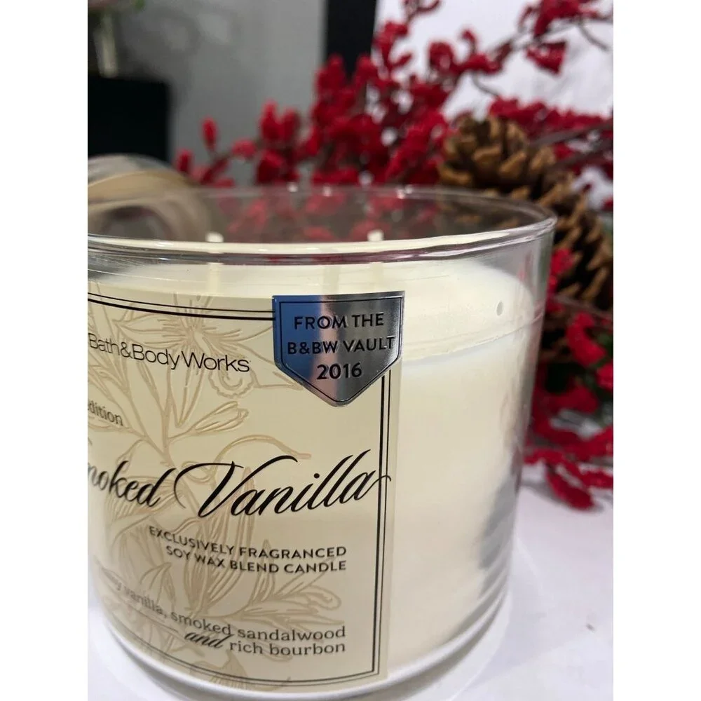 Bath & Body Works Limited Edition “Smoked Vanilla” New 3 Wick Candle - Picture 2 of 7